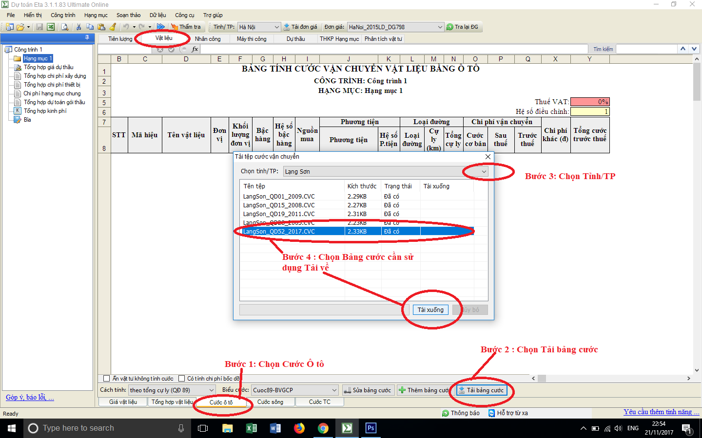 Cước vận chuyển hàng hóa