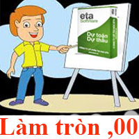 Hướng dẫn làm tròn khối lượng trên dự toán Eta