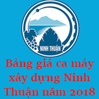 Bảng giá ca máy xây dựng Ninh Thuận năm 2018