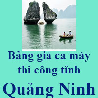 Bảng giá ca máy thi công tỉnh Quảng Ninh