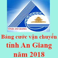 Bảng cước vận chuyển tỉnh An Giang năm 2018