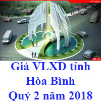 Giá vlxd tỉnh Hòa Bình Quý 2 năm 2018
