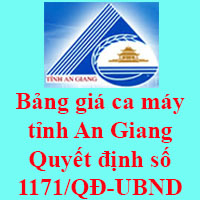 Bảng giá ca máy thiết bị tỉnh An Giang