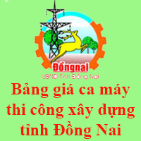 Bảng giá ca máy thi công tỉnh Đồng Nai