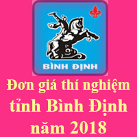 Đơn giá thí nghiệm tỉnh Bình Định năm 2018