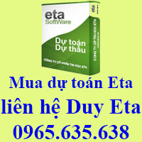 Mua phần mềm dự toán Eta tại Bình Định