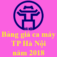 Bảng giá ca máy xây dựng Hà Nội năm 2018