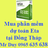 Mua phần mềm dự toán Eta tại Đồng Tháp