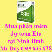 Mua phần mềm dự toán Eta tại Ninh Bình