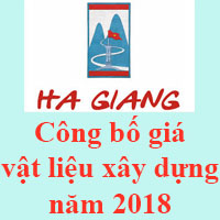 Giá vật liệu xây dựng tỉnh Hà Giang năm 2018
