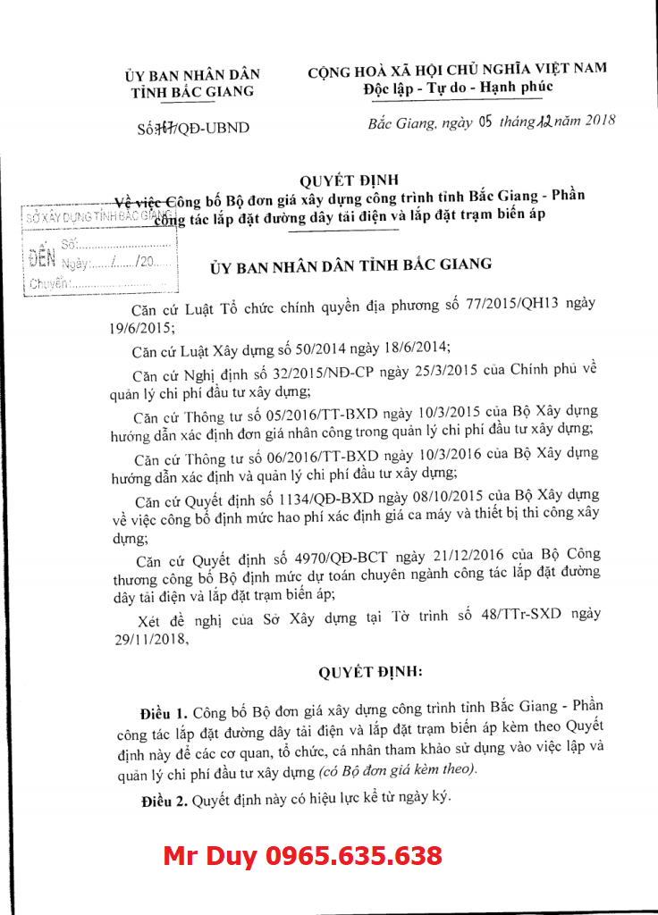 Quyết định 767/QĐ-UBND tỉnh Bắc Giang