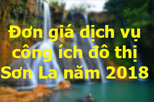 đơn giá công ích Sơn La năm 2018