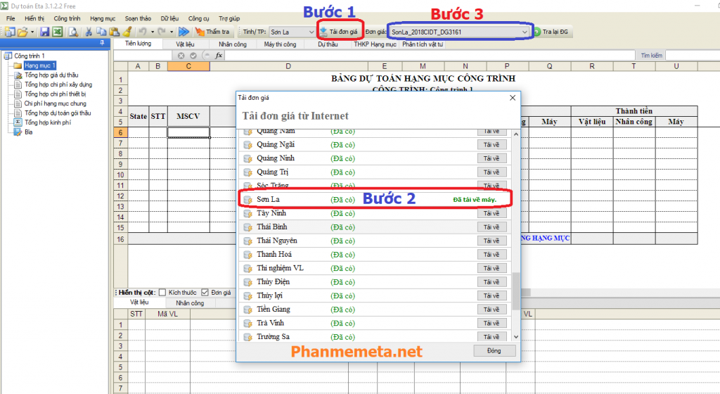 Đơn giá dịch vụ công ích đô thị Sơn La