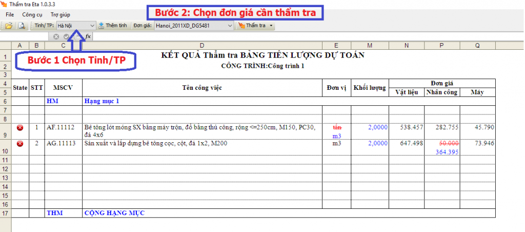 phần mềm thẩm tra dự toán