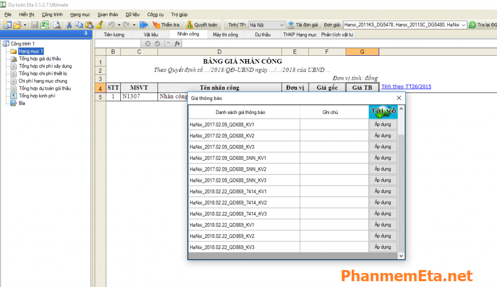 Quyết định 189/QĐ-UBND Hà Nội