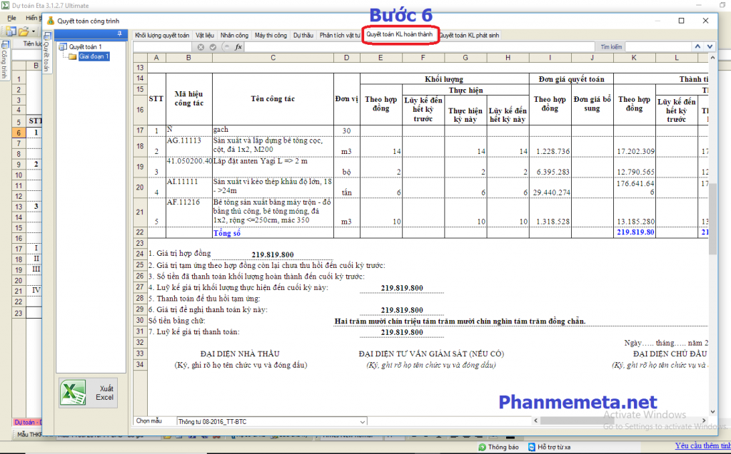 Quyết toán phụ lục 03a
