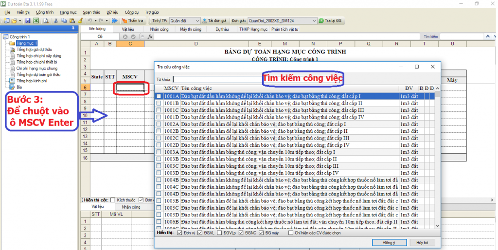 File dự toán công trình quân đội