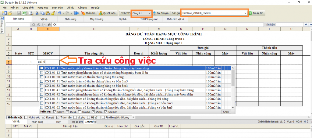 file dự toán trồng cây xanh