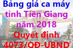 giá ca máy tỉnh Tiền Giang