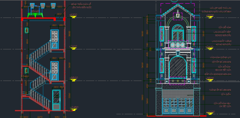 mẫu dự toán nhà phố