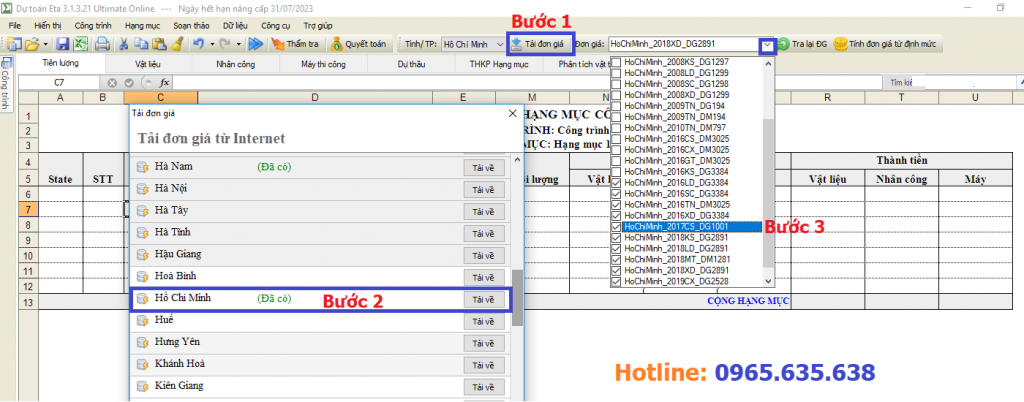Hướng dẫn lập dự toán tại Hồ Chí Minh