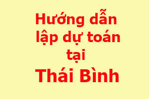 lập dự toán tỉnh Thái Bình