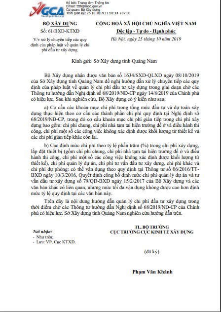 Chi phí gián tiếp Nghị định 68 của chính phủ