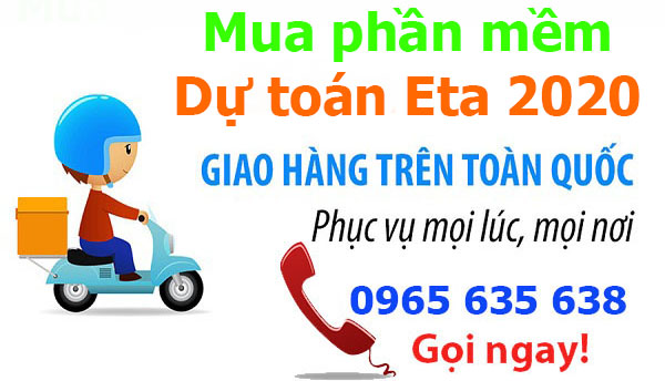 bảng giá phần mềm dự toán Eta năm 2020
