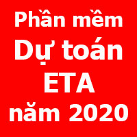 phần mềm dự toán eta năm 2020