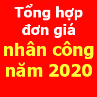 đơn giá nhân công năm 2020