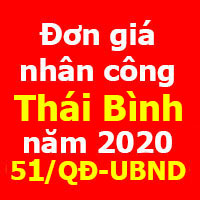 Đơn giá nhân công thái bình năm 2020