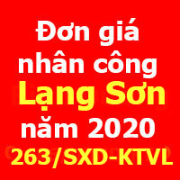 đơn giá nhân công tỉnh lạng sơn năm 2020