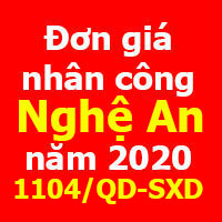 đơn giá nhân công Nghệ An theo Quyết định số 1104/QĐ-SXD