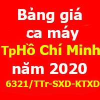 Bảng giá ca máy Tp Hồ Chí Minh năm 2020