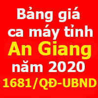 Bảng giá ca máy tỉnh An Giang năm 2020