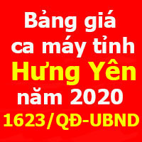 Quyết định 1623/QĐ-UBND Bảng giá ca máy tỉnh Hưng Yên