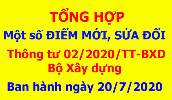 Thông tư 02/2020/TT-BXD của Bộ Xây dựng