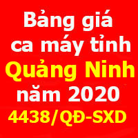 Bảng giá ca máy Quảng Ninh năm 2020