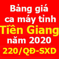Quyết định 220/QĐ-SXD Bảng giá ca máy tỉnh Tiền Giang