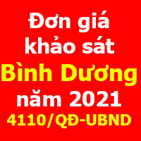 Đơn giá Khảo sát tỉnh Bình Dương quyết định 4110/QĐ-UBND 31/12/2020