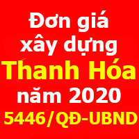 Đơn giá xây dựng tỉnh Thanh Hóa năm 2020 - Quyết định 5446/QĐ-UBND