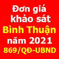 Đơn giá khảo sát tỉnh Bình Thuận năm 2021