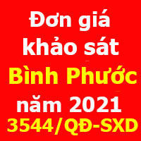 Đơn giá Khảo sát tỉnh Bình Phước năm 2021 theo Quyết định 3544/QĐ-SXD
