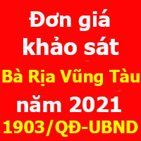 Quyết định 1903/QĐ-UBND Đơn giá khảo sát tỉnh Bà Rịa Vũng Tàu năm 2021