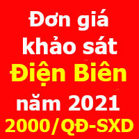 Đơn giá khảo sát tỉnh Điện Biên năm 2021