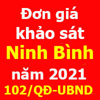 Đơn giá khảo sát tỉnh Ninh Bình năm 2021