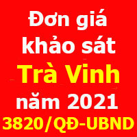Đơn giá khảo sát tỉnh Trà Vinh Quyết định 3820/QĐ-UBND