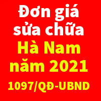 Đơn giá sửa chữa tỉnh Hà Nam Quyết định 1097/QĐ-UBND