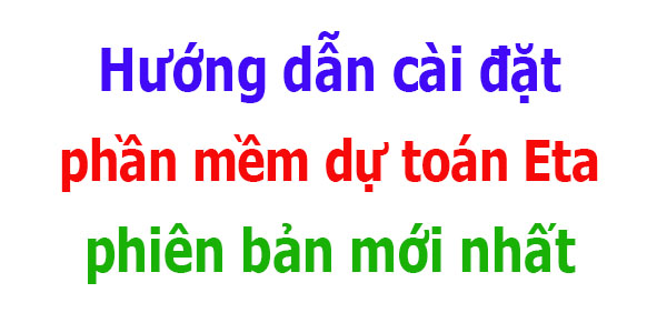 Hướng dẫn cài đặt dự toán Eta