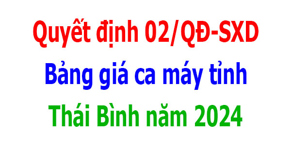 Bảng giá ca máy tỉnh Thái Bình năm 2024